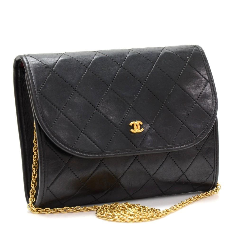 7" Quilted Lambskin Leather Shoulder Bag