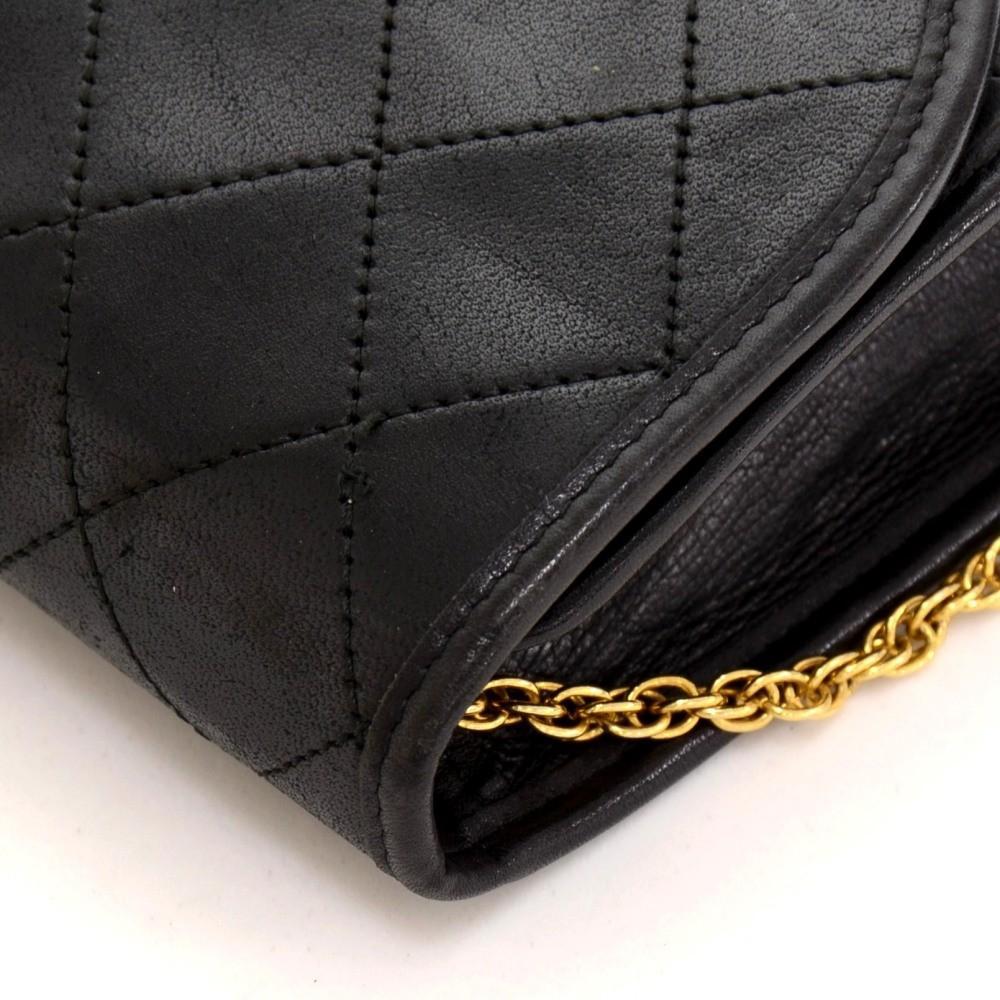 7" Quilted Lambskin Leather Shoulder Bag