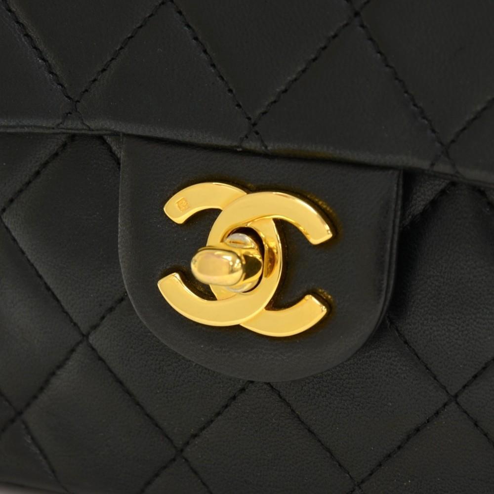 7" Quilted Lambskin Leather Shoulder Bag