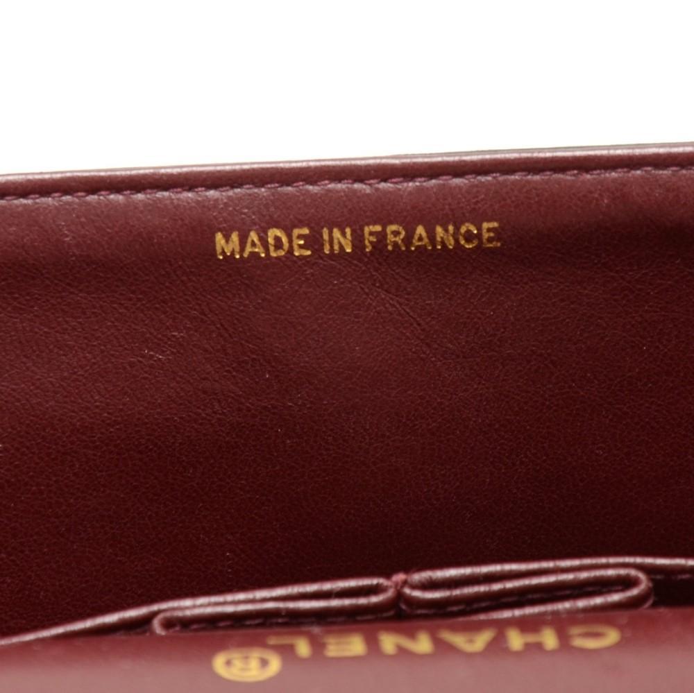 2.55 10" Double Flap Quilted Lambskin Leather Shoulder Bag