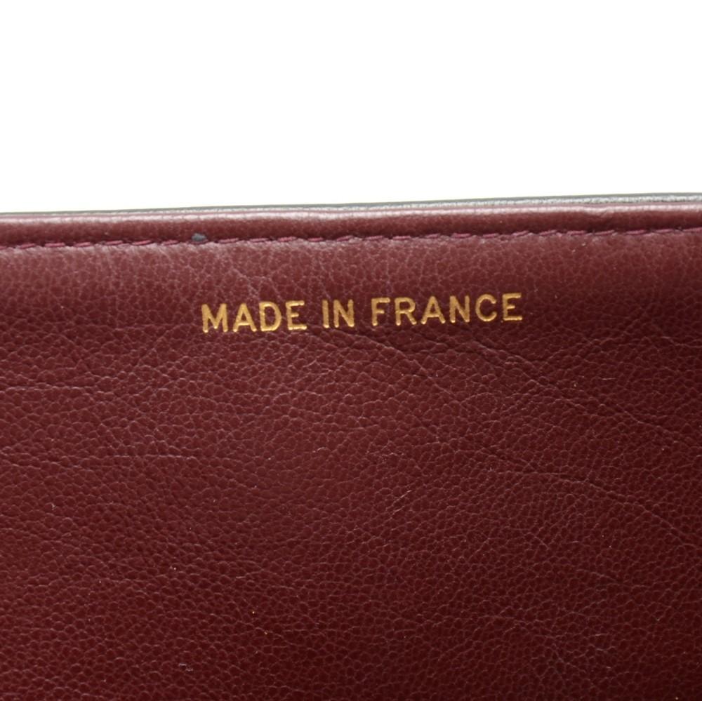 2.55 10" Double Flap Quilted Lambskin Leather Shoulder Bag