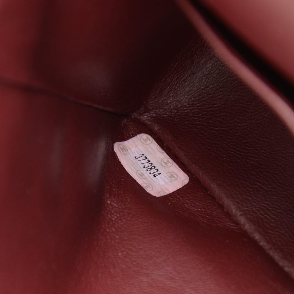 2.55 10" Double Flap Quilted Lambskin Leather Shoulder Bag