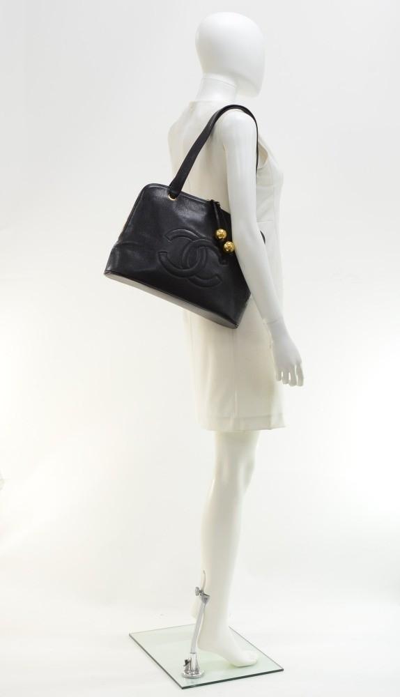 14" Caviar Leather Tote Bag