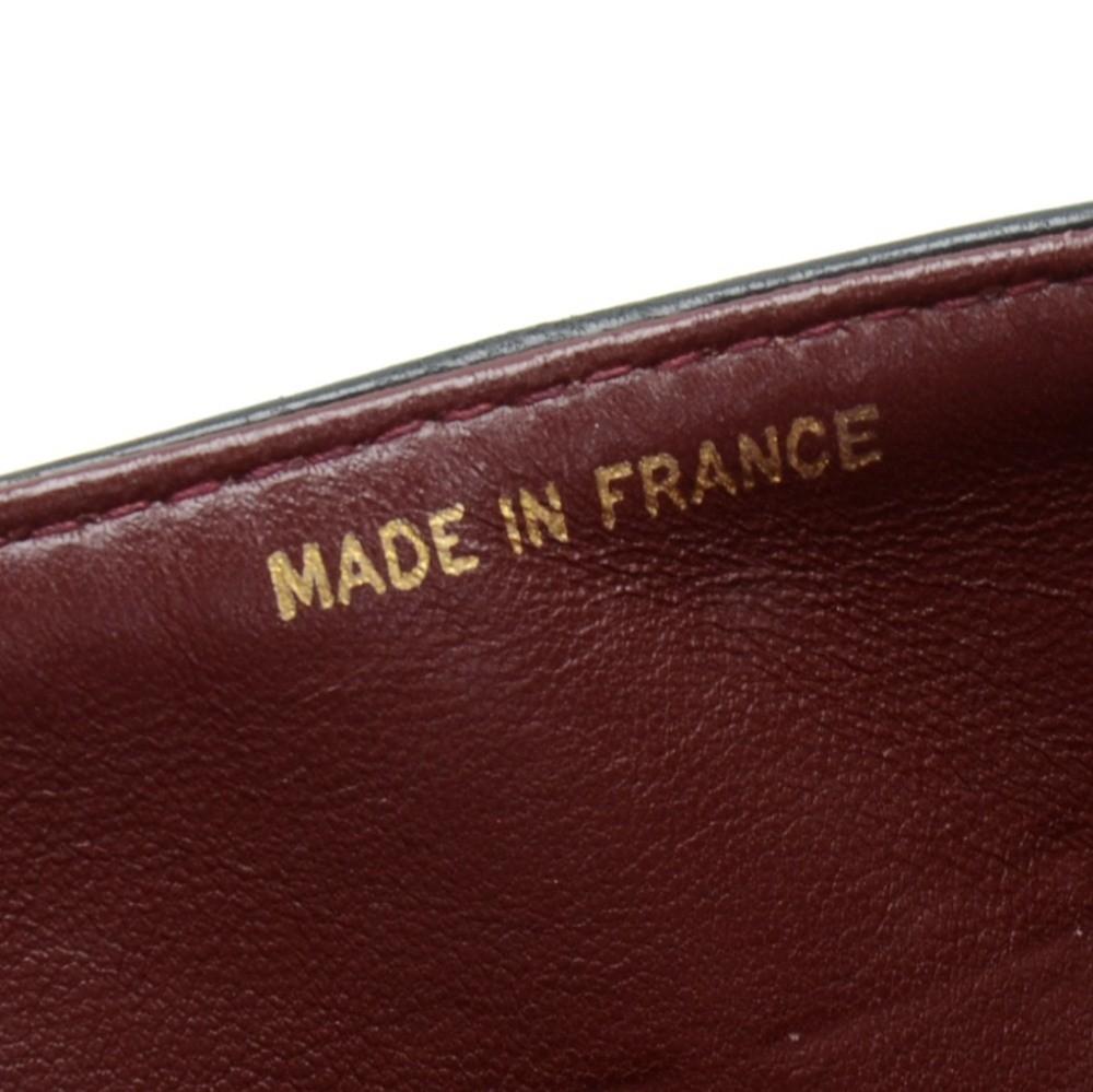 10" Double Flap Quilted Lambskin Leather Shoulder Bag