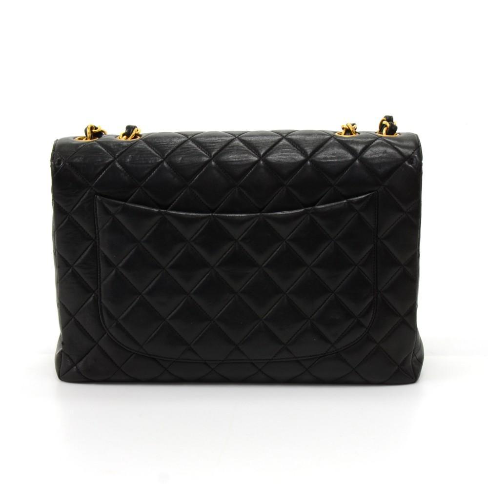 12" Classic Flap Quilted Lambskin Leather Shoulder Bag