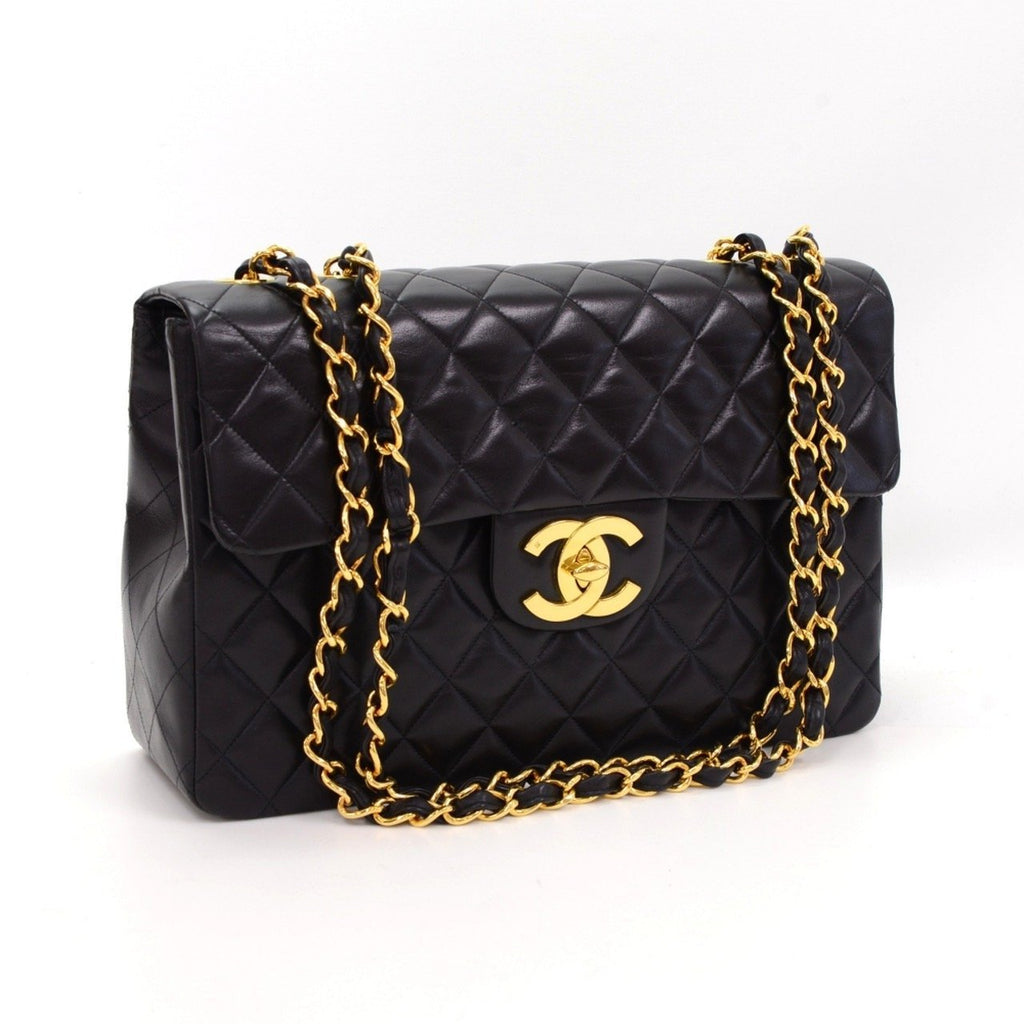 13" Maxi Quilted Lambskin Leather Shoulder Bag