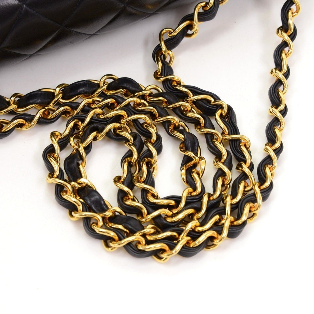 13" Maxi Quilted Lambskin Leather Shoulder Bag