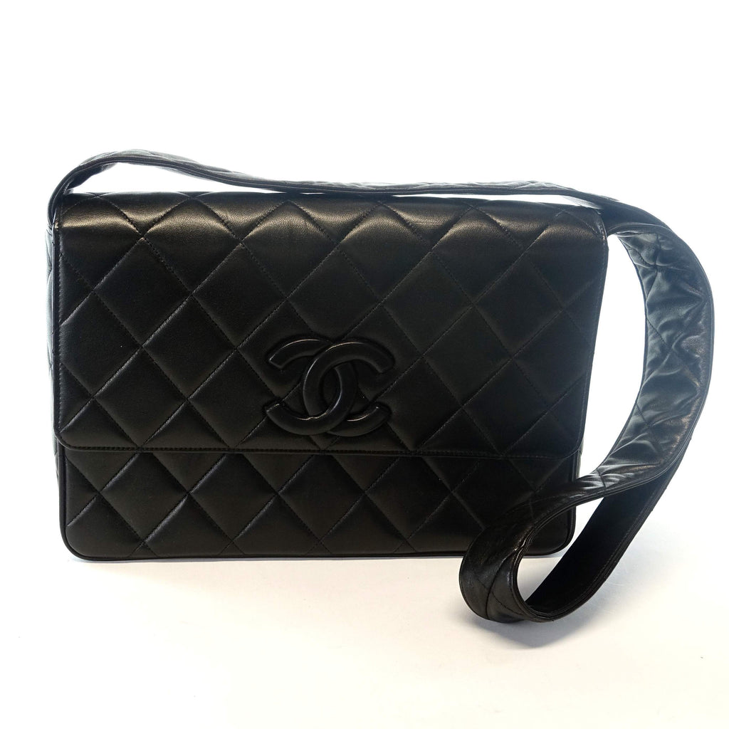 12" Quilted Leather Shoulder Bag