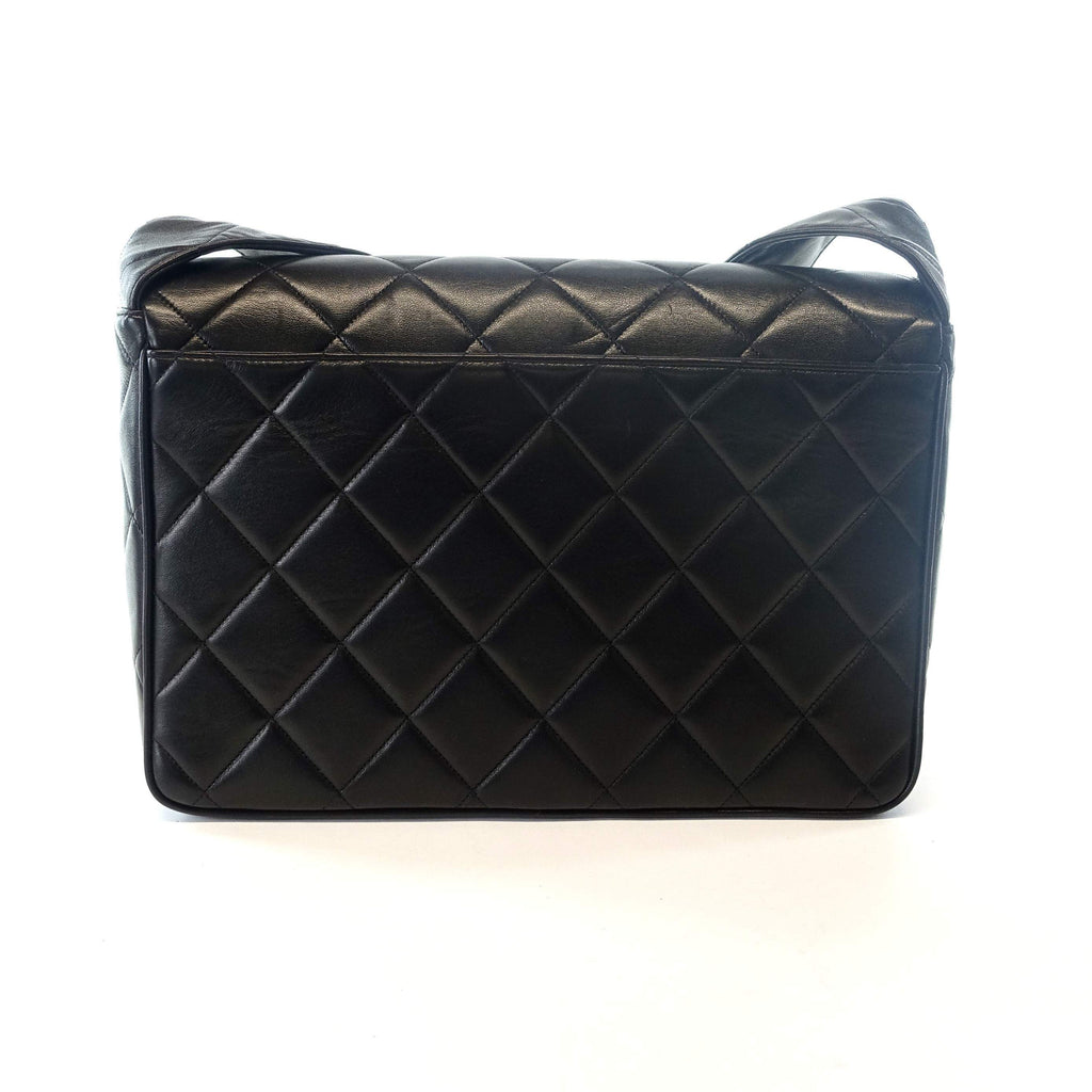 12" Quilted Leather Shoulder Bag