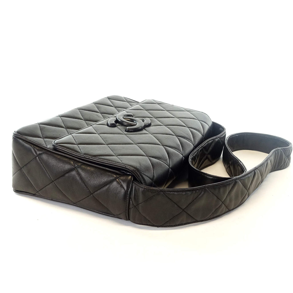 12" Quilted Leather Shoulder Bag