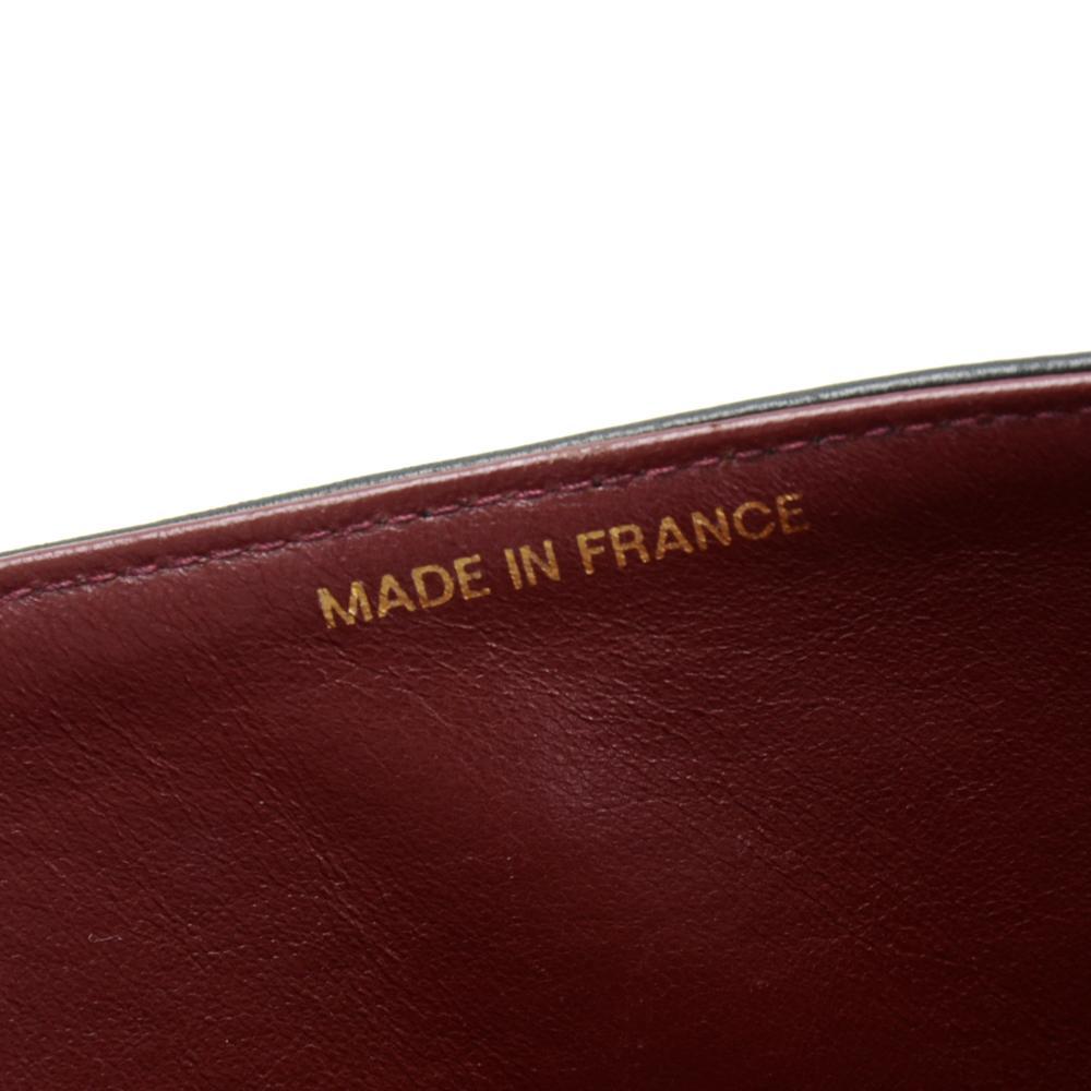 10" Lambskin Leather Double Flap Shoulder Bag