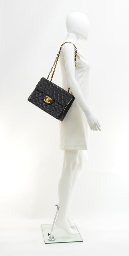 12" Lambskin Leather Single Flap Shoulder Bag